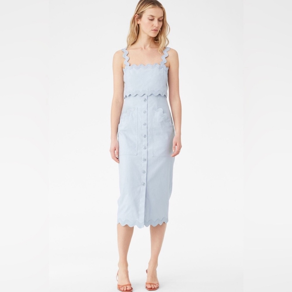 Rebecca Taylor blue slub dress